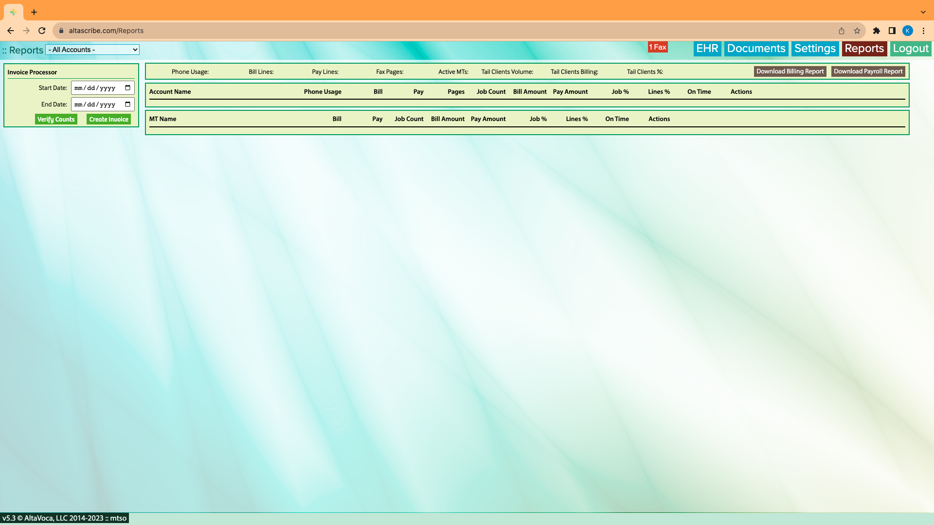 AltaScribe’s report functionality allows MTSOs insights into their business and employee productivity